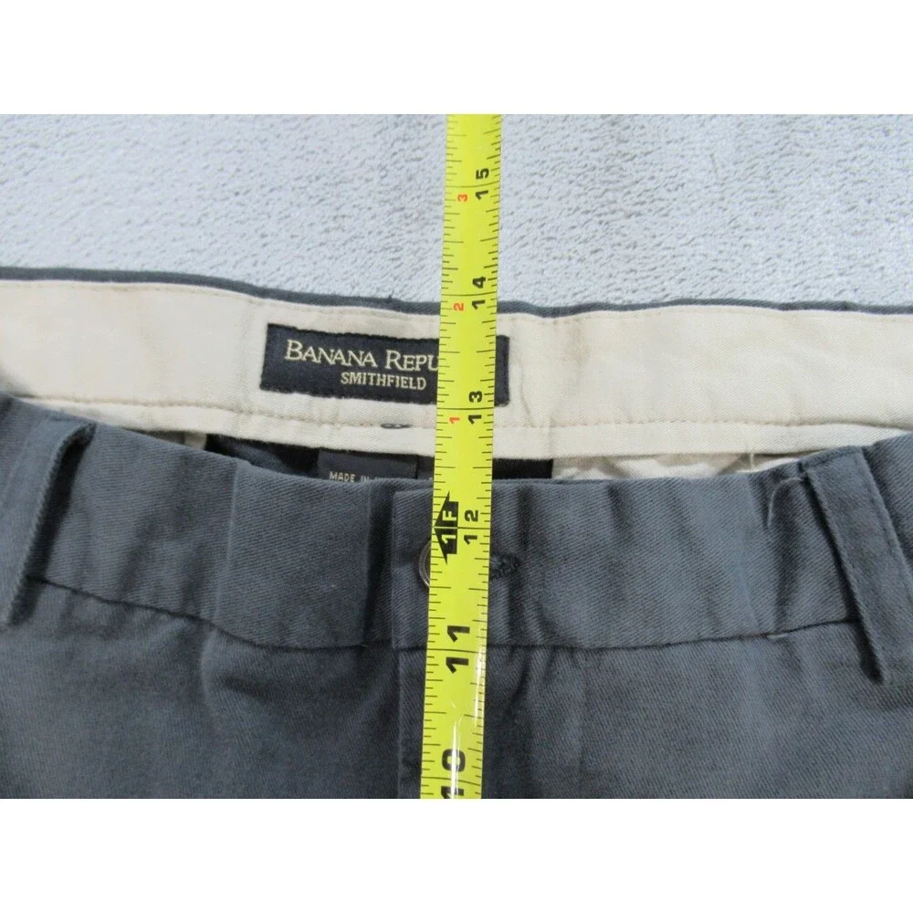 Banana Republic Pants Men Sz 40 Long (Fits 33 x 33) Gray Pleated Front